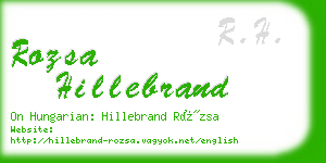 rozsa hillebrand business card